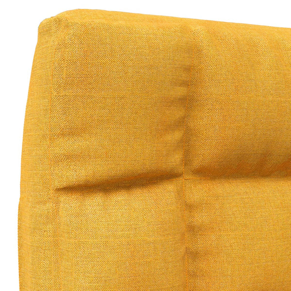 vidaXL Floor Chair Foldable Mustard Yellow Fabric
