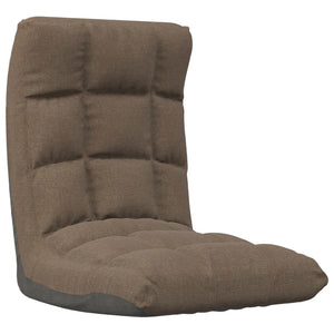 vidaXL Foldable Floor Chair Taupe Fabric