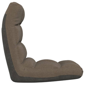 vidaXL Foldable Floor Chair Taupe Fabric