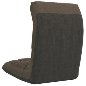 vidaXL Foldable Floor Chair Taupe Fabric