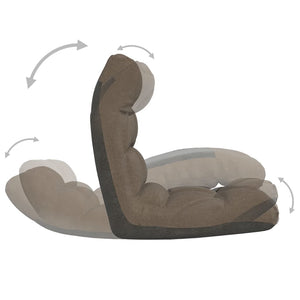 vidaXL Foldable Floor Chair Taupe Fabric