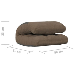 vidaXL Foldable Floor Chair Taupe Fabric
