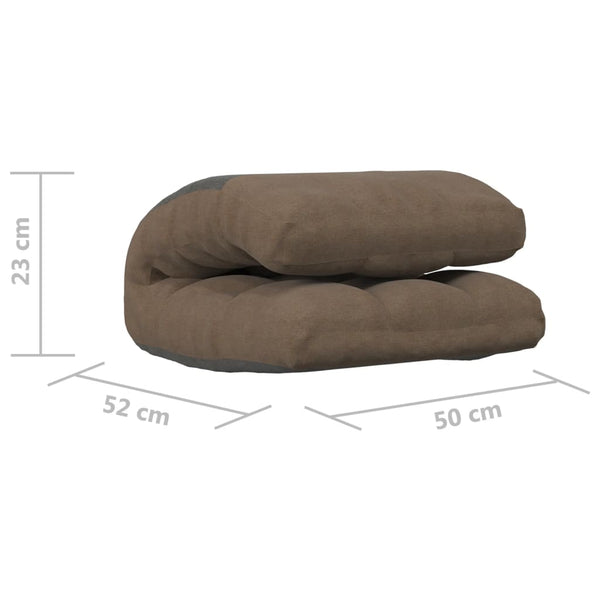 vidaXL Foldable Floor Chair Taupe Fabric