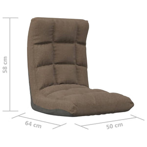 vidaXL Foldable Floor Chair Taupe Fabric