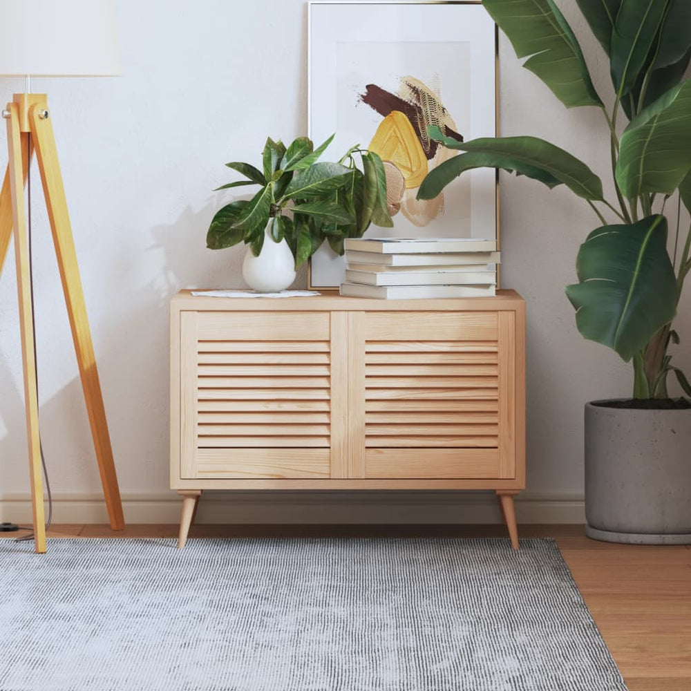 vidaXL Cabinet Doors Louvered Design 2 pcs. 39.5x39.4 cm Solid Wood