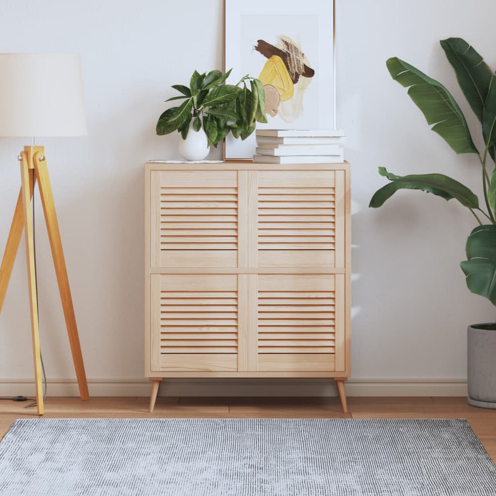 vidaXL Cabinet Doors Louvered Design 4 pcs. 39.5x39.4 cm Solid Wood