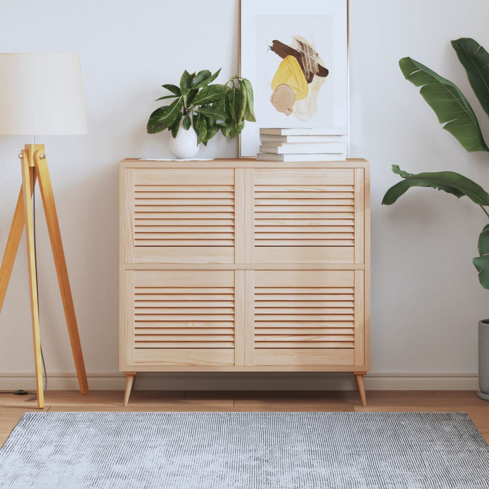 vidaXL Louvered Cabinet Doors 4 pcs 39.5x49.4 Solid Pine Wood