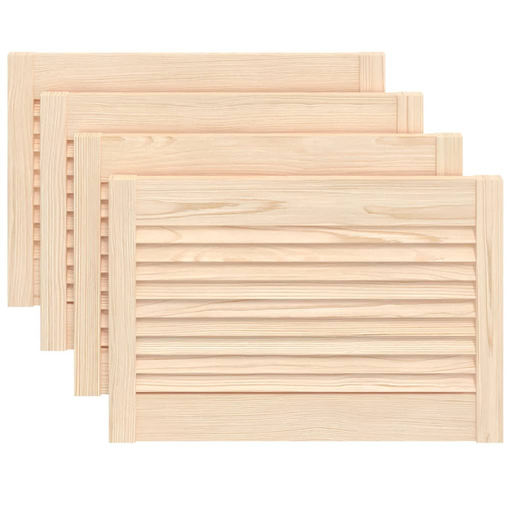 vidaXL Louvered Cabinet Doors 4 pcs 39.5x59.4 cm Solid Wood