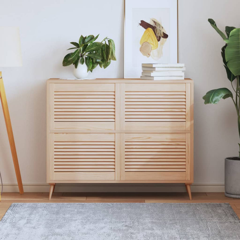 vidaXL Louvered Cabinet Doors 4 pcs 39.5x59.4 cm Solid Wood
