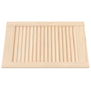 vidaXL Cabinet Doors Louvred Design 2 pcs. 61.5x39.4 cm Solid Wood