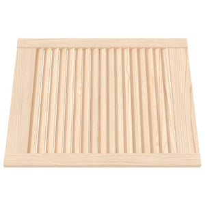 vidaXL Louvered Cabinet Doors 2 pcs 61.5x49.4 cm Solid Wood