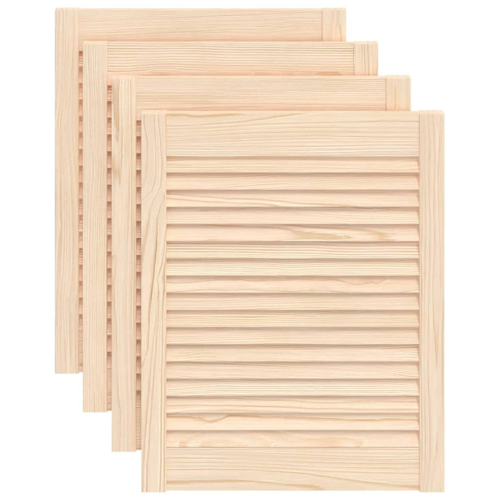 vidaXL Louvered Cabinet Doors 4 pcs. 61.5x49.4 cm Solid Wood