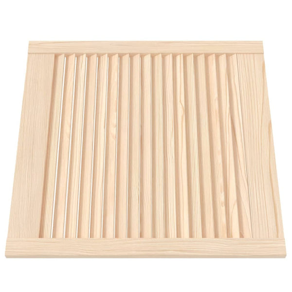 vidaXL Louvered Cabinet Doors 2 pcs 61.5x59.4 cm Solid Wood