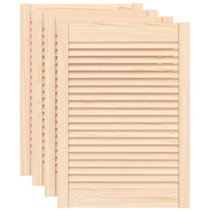 vidaXL Louvered Cabinet Doors 4 pcs 69x49.4 cm Solid Wood