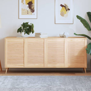 vidaXL Louvered Cabinet Doors 4 pcs 69x49.4 cm Solid Wood