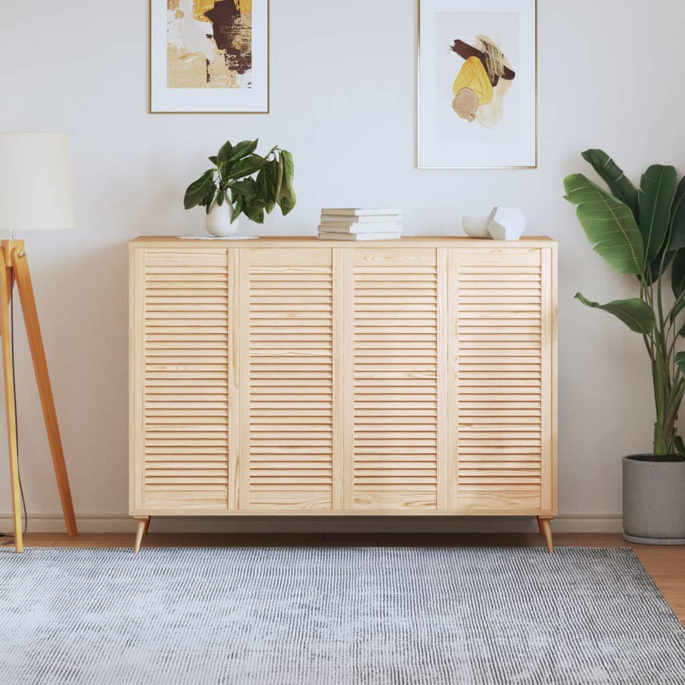 vidaXL Cabinet Doors Louvered Design 4 pcs 99.3x39.4 cm Solid Wood