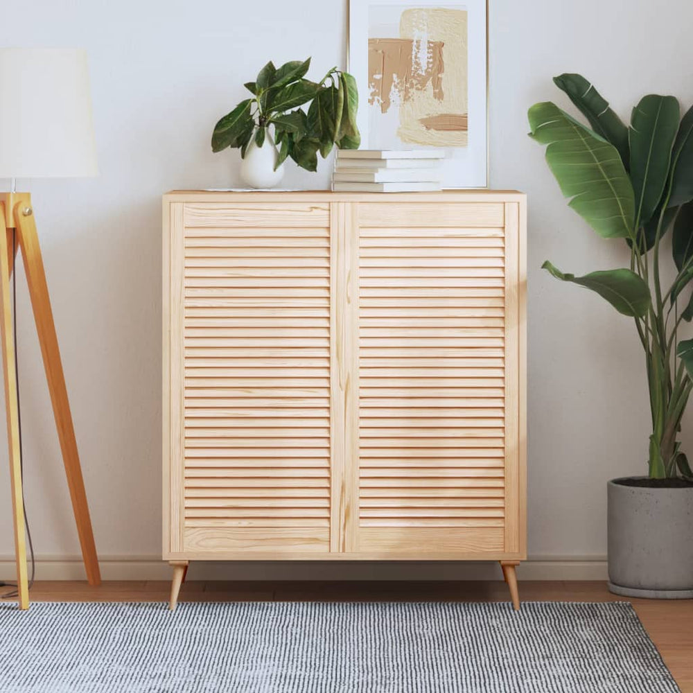 vidaXL Louvered Cabinet Doors 2 pcs 99.3x49.4 Solid Pine Wood