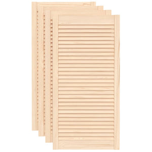vidaXL Louvre Cabinet Doors 4 pcs 99.3x49.4 cm Solid Wood