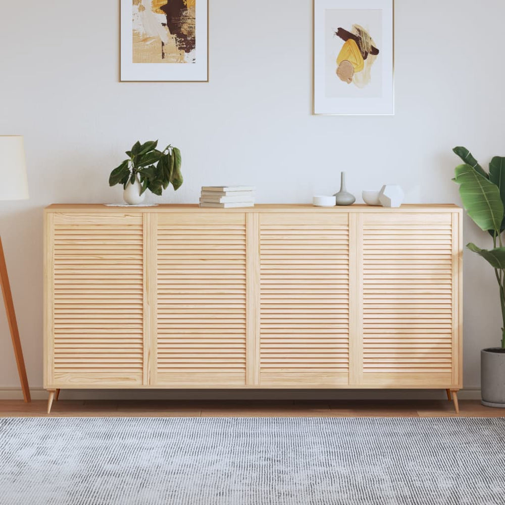 vidaXL Louvered Cabinet Doors 4 pcs. 99.3x59.4 cm Solid Wood