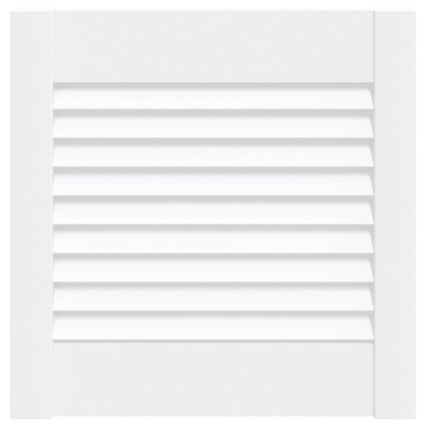 vidaXL Cabinet Door Louvered Design White 39.5x39.4 cm Solid Pine Wood