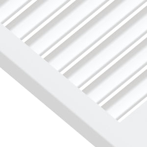 vidaXL Cabinet Door Louvered Design White 39.5x39.4 cm Solid Pine Wood