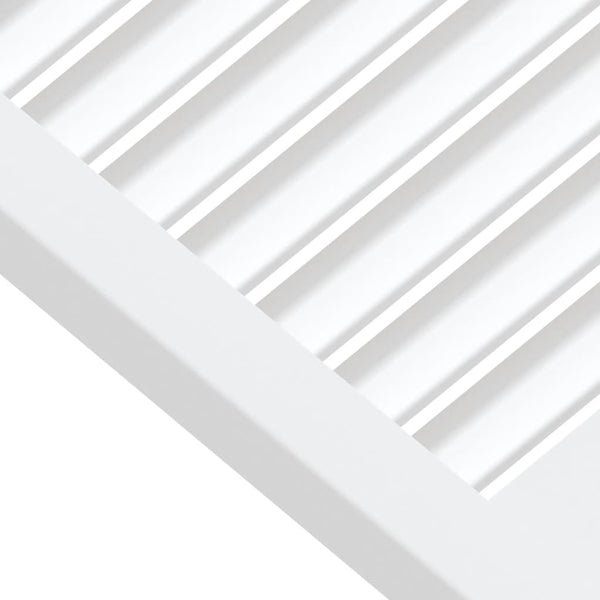 vidaXL Cabinet Door Louvered Design White 39.5x39.4 cm Solid Pine Wood