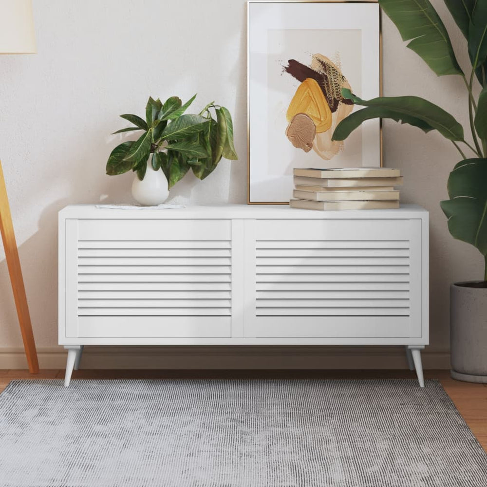 vidaXL Cabinet Doors Louvred Design 2 pcs White 39.5x59.4 cm Solid Wood