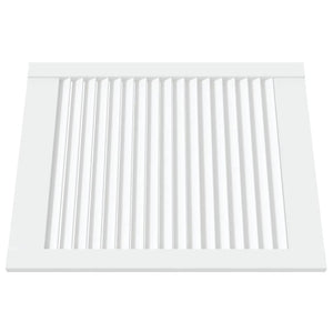 vidaXL Cabinet Doors Louvered Design 2 pcs White 61.5x49.4 cm Solid Wood