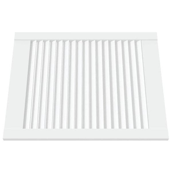 vidaXL Cabinet Doors Louvered Design 2 pcs White 61.5x49.4 cm Solid Wood