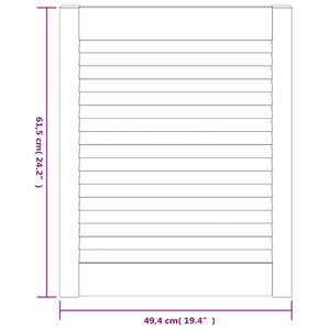vidaXL Cabinet Doors Louvered Design 2 pcs White 61.5x49.4 cm Solid Wood