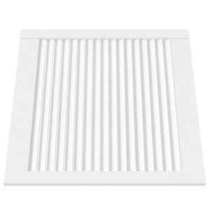 vidaXL Louvered Cabinet Doors 2 pcs White 61.5x59.4 cm Solid Wood