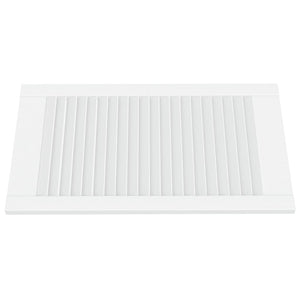 vidaXL Cabinet Doors Louvered Design 2 pcs White 69x39.4 cm Solid Wood