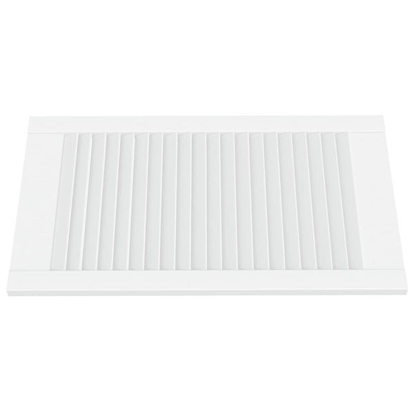 vidaXL Cabinet Doors Louvered Design 2 pcs White 69x39.4 cm Solid Wood