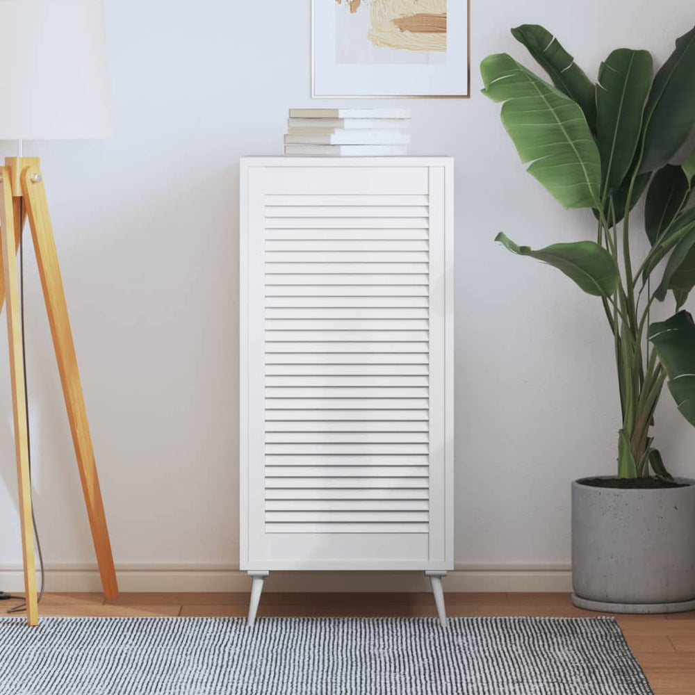 vidaXL Cabinet Door Louvered Design White 99.3x49.4 cm Solid Pine Wood