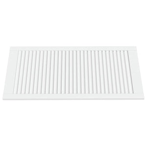 vidaXL Louvered Cabinet Doors 2 pcs White 99.3x49.4 cm Solid Wood