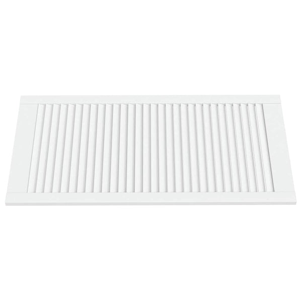 vidaXL Louvered Cabinet Doors 2 pcs White 99.3x49.4 cm Solid Wood