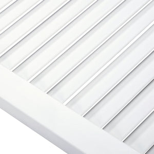 vidaXL Louvered Cabinet Doors 2 pcs White 99.3x49.4 cm Solid Wood
