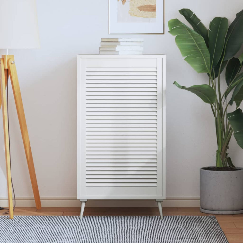 vidaXL Cabinet Door Louvered Design White 99.3x59.4 cm Solid Pine Wood