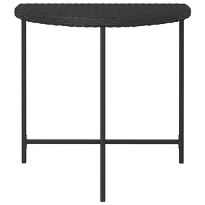 Gartentisch Schwarz 80x50x75 cm Poly Rattan