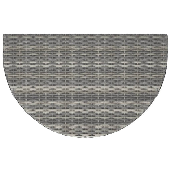 vidaXL Garden Table Grey 80x50x75 cm Poly Rattan