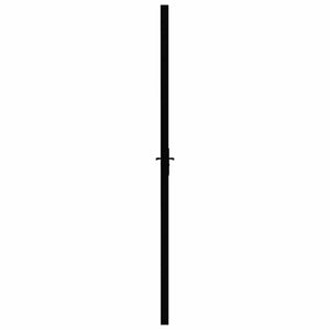 vidaXL Indoor Door ESG Glass and Aluminum 102.5x201.5 cm Black