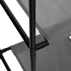 vidaXL Storage Cabinet with 3 Fabric Drawers Grey 34x34x101 cm Steel
