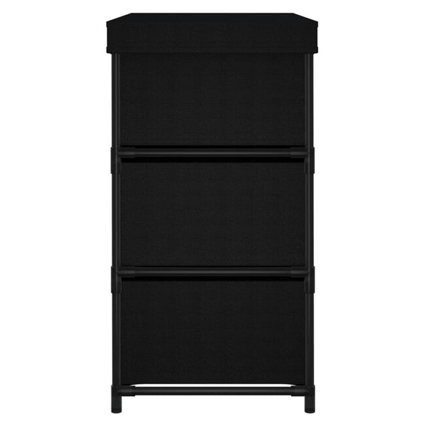 vidaXL Storage Cabinet with 6 Drawers 55x29x55 cm Black Steel