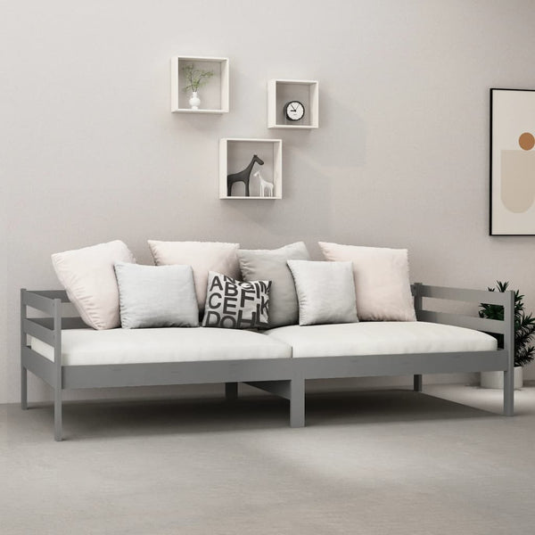 Tagesbett Grau Kiefer Massivholz 90x200 cm