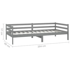 Tagesbett Grau Kiefer Massivholz 90x200 cm