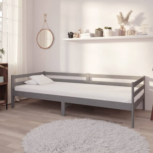 Tagesbett Grau Kiefer Massivholz 90x200 cm