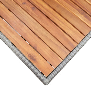 vidaXL Garden Table Grey 120x70x66 cm Solid Acacia Wood