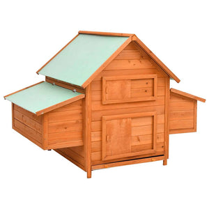 vidaXL Chicken Coop 150x96x110 cm Solid Fir Wood