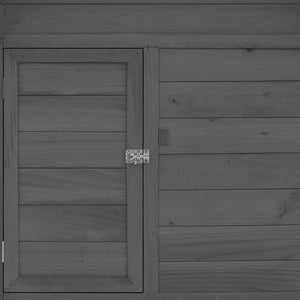 vidaXL Chicken Coop Grey and White 150x96x110 cm Solid Fir Wood