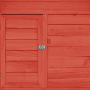 vidaXL Chicken Coop Red and White 150x96x110 cm Solid Fir Wood